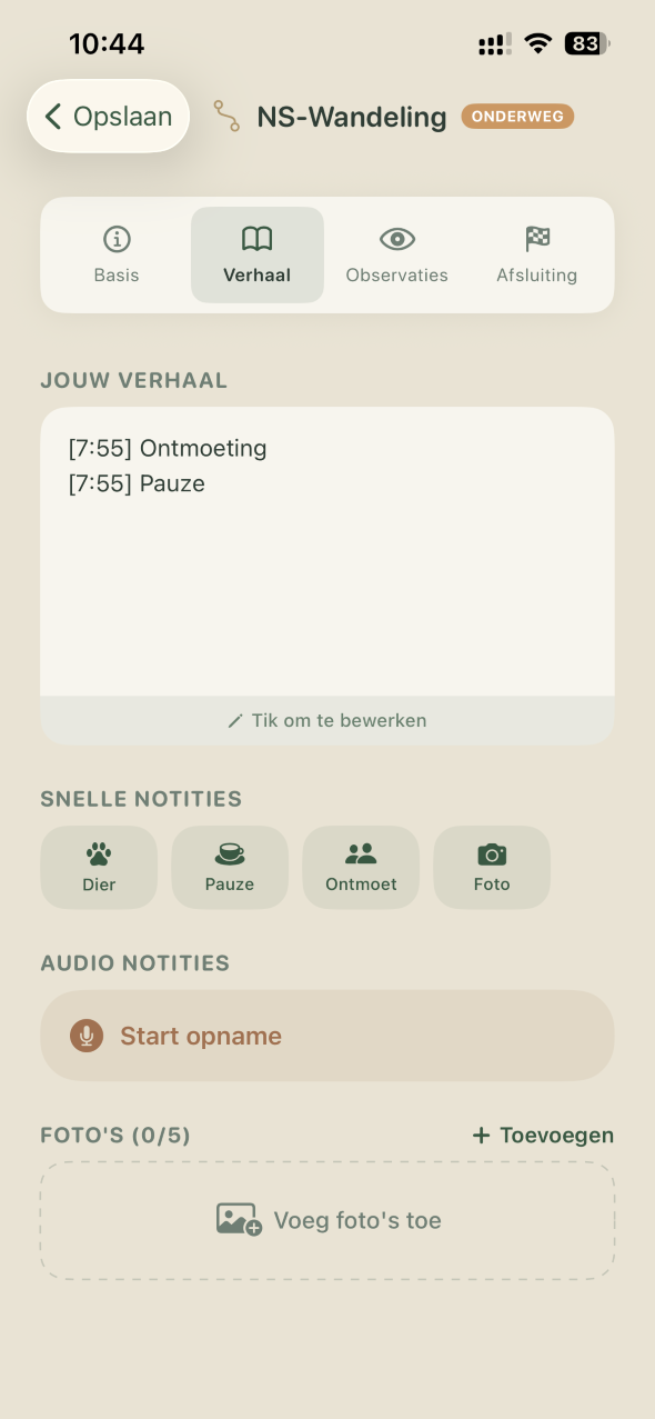 Wandeldagboek - Reflectie